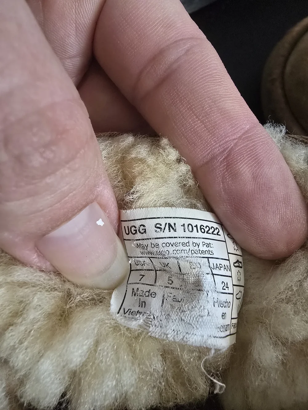 UGG boot interior